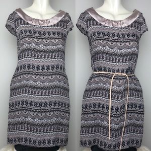 ONLY Beige Patterned Short Sleeve Tunic Dress Size S/M